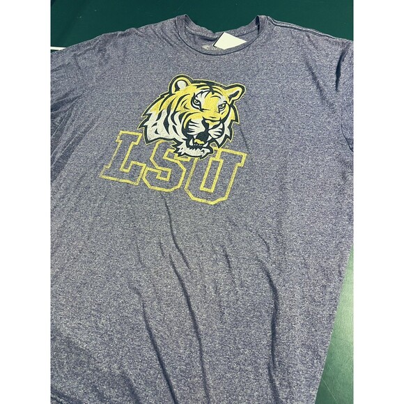 LSU Tigers NCAA Retro Brand 2XL T-Shirt Tee Louisiana Football Purple University - Picture 1 of 6